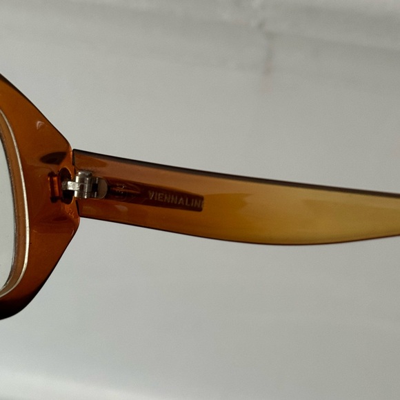 Viennaline Eyeglasses Round Oversize Orange - Picture 2 of 6